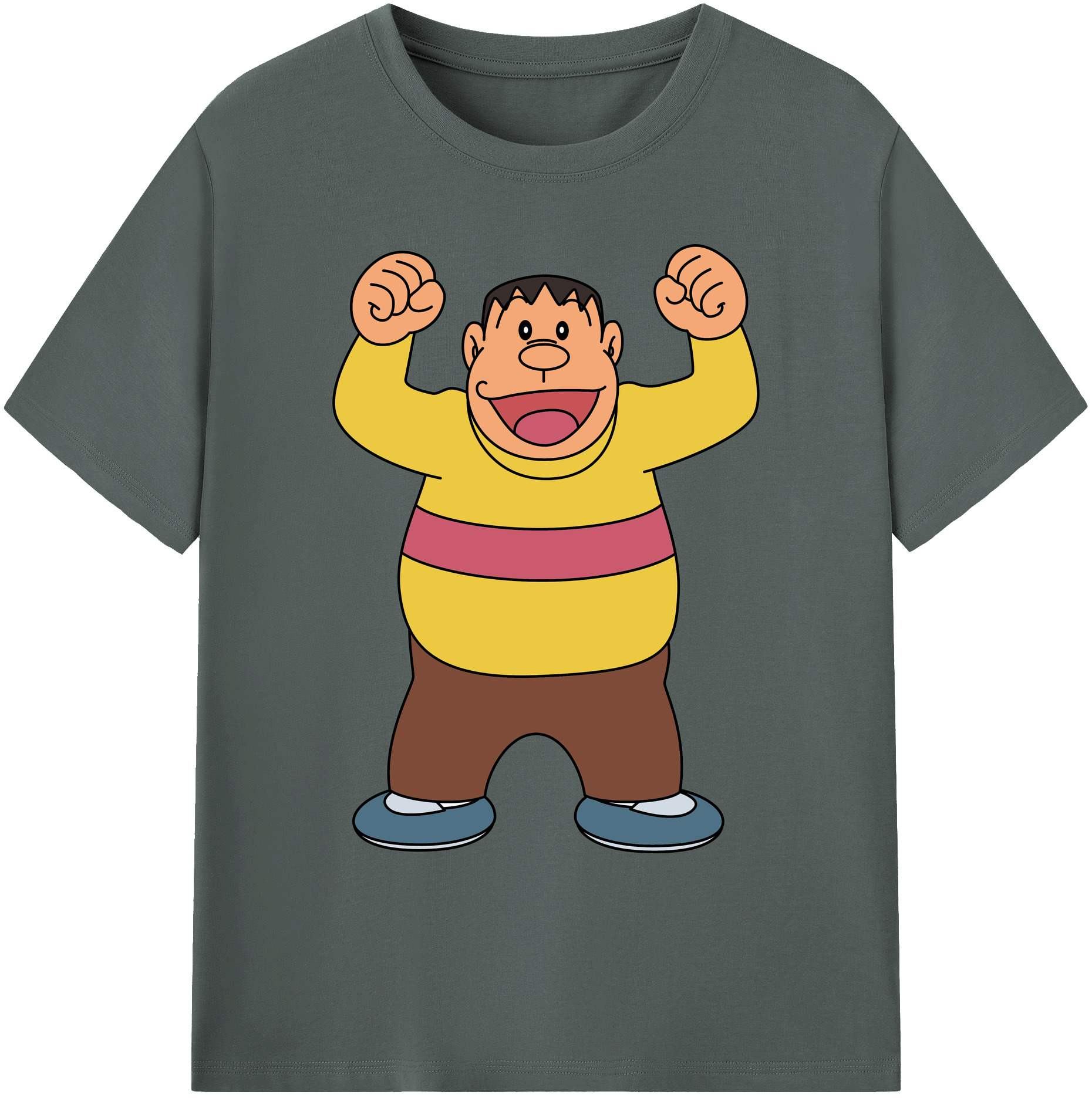 （画像用） ドラえもん 剛田武 Doraemon Gouta Takeshi 綿100％ メンズ半袖Tシャツ｜肌触りやわらか＆通気性